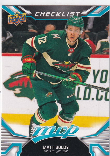 2022-23 UPPER DECK MVP #250 MATT BOLDY CHECKLIST 201-250- MINNESOTA WILD
