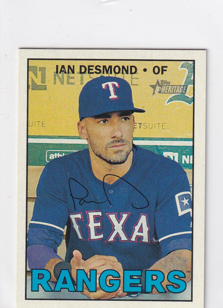 2016 TOPPS HERITAGE #624 IAN DESMOND MINI 24/100- TEXAS RANGERS