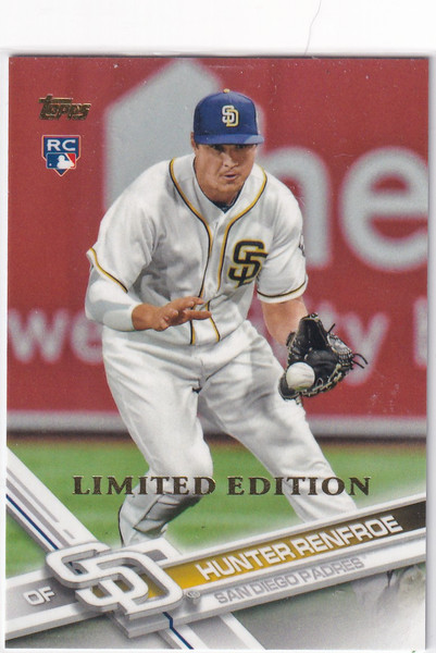 2017 TOPPS SERIES TWO #381 HUNTER RENFROE LIMITED EDITION- SAN DIEGO PADRES