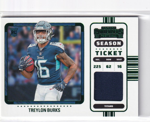 2022 CONTENDERS #RSV-TBU TREYLON BURKS PATCH- TENNESSEE TITANS
