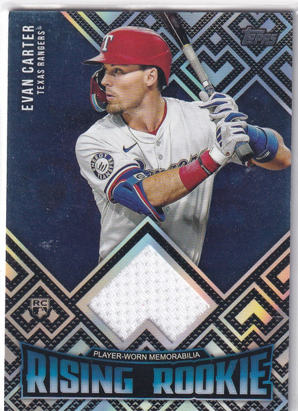 2024 TOPPS #RRR-EC EVAN CARTER RISING ROOKIE PATCH- TEXAS RANGERS