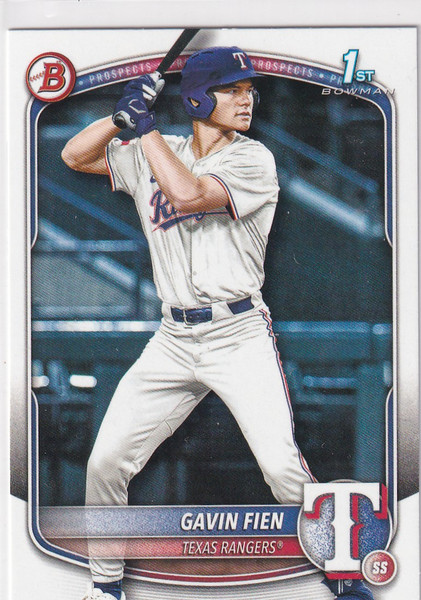 2025 BOWMAN #BD-15 GAVIN FIEN- TEXAS RANGERS