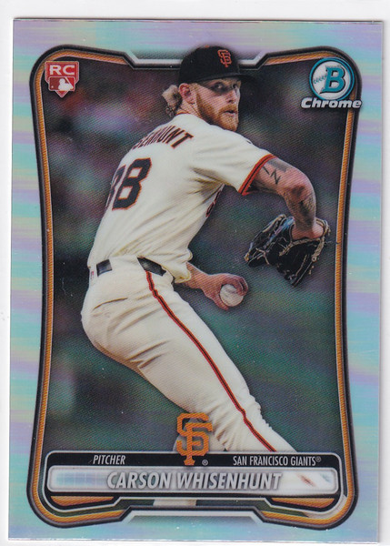2026 BOWMAN CHROME #16 CARSON WHISENHUNT RED ROOKIE REF- SAN FRANCISCO GIANTS