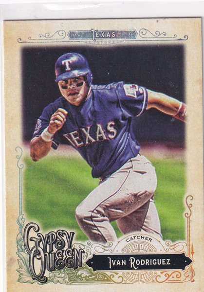 2017 TOPPS GYPSY QUEEN #316 IVAN RODRIGUEZ- TEXAS RANGERS