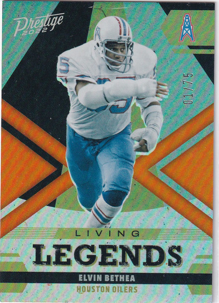 2022 PRESTIGE #LL-30 ELVIN BETHEA LIVING LEGENDS HOLO 1/75- HOUSTON OILERS