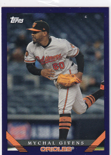 2019 TOPPS #299 MYCHAL GIVENS PURPLE 11/175- BALTIMORE ORIOLES