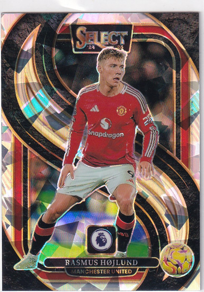 2024-25 SELECT PREMIER LEAGUE #198 RASMUS HOJLUND CRACKED ICE- MANCHETER UNITED