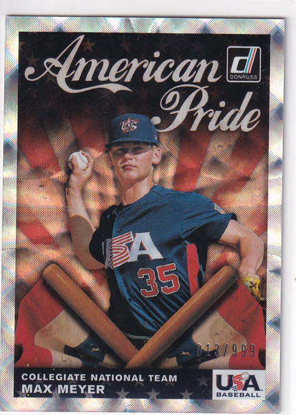 2019 DONRUSS #AP18 MAX MEYER HOLO AMERICAN PRIDE /999- USA