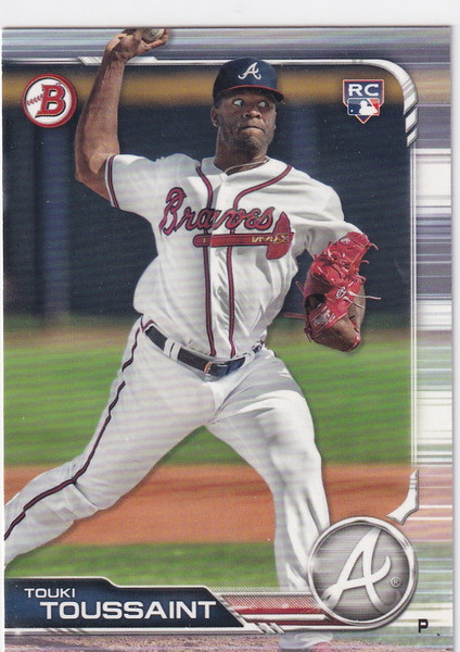 2019 BOWMAN #19 TOUKI TOUSSAINT- ATLANTA BRAVES