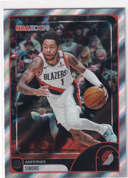 2026 NBA HOOPS #95 ANFERNEE SIMONS HOLO- PORTLAND TRAIL BALZZERS