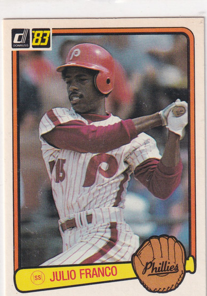 1982 DONRUSS #525 JULIO FRANCO- PHILADELPHIIA PHILLIES