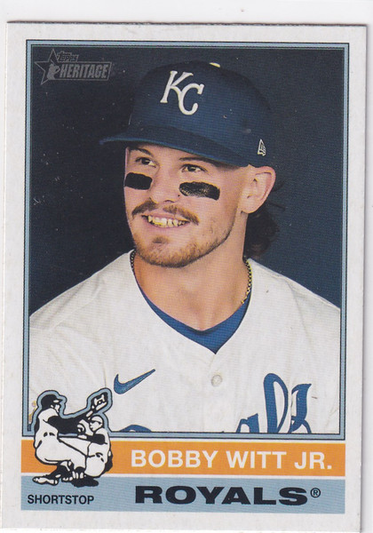 2025 TOPPS HERITAGE #92 BOBBY WITT JR- KANSAS CITY ROYALS
