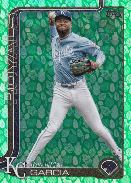 2025 TOPPS SERIES ONE #135 MAIKEL GARCIA LEAF FOIL- KANSAS CITY ROYALS
