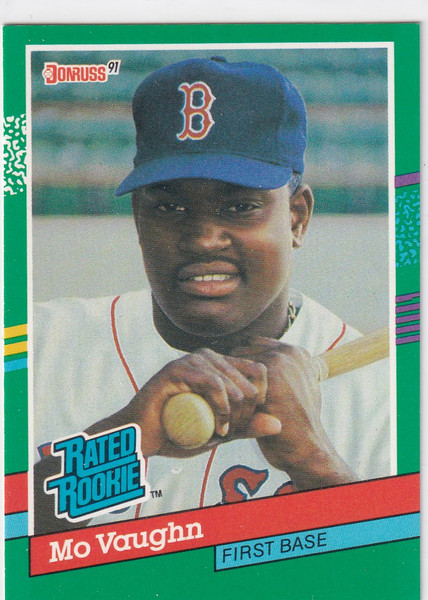 1990 DONRUSS #430 MO VAUGHN RATED ROOKIE- BOSTON RED SOX
