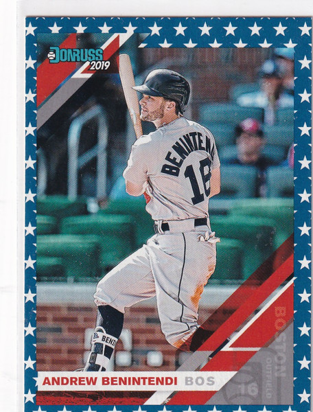 2019 DONRUSS #76 ANDREW BENINTENDI STARS VARIATION- BOSTON RED SOX