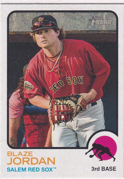 2022 TOPPS HERITAGE #207 BLAZE JORDAN- BOSTON RED SOX