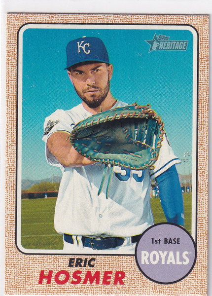 2017 TOPPS HERITAGE #409 ERIC HOSMER- KANSAS CITY ROYALS