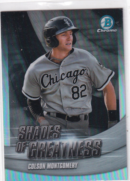 2022 BOWMAN CHROME #SG-12 COLSON MONTGOMERY SHADES REFRACTOR- CHICAGO WHITE SOX