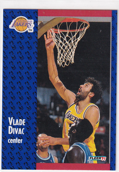1991 FLEER #97 VLADE DIVAC- LOS ANGELES LAKERS