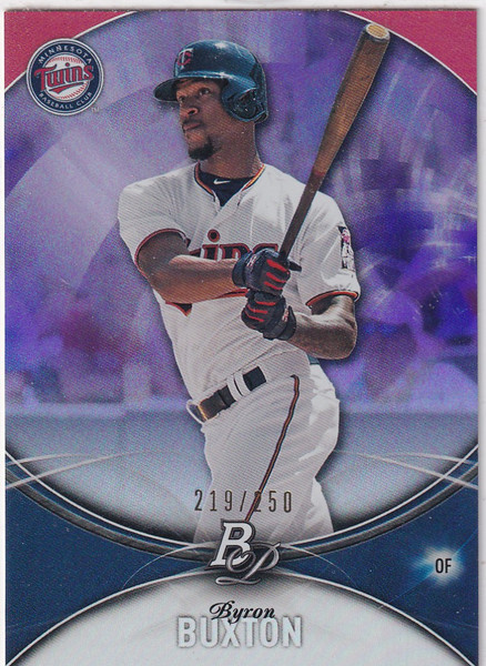 2016 BOWMAN PLATNIUM #93 BYRON BUXTON 219/250- MINNESOTA TWINS