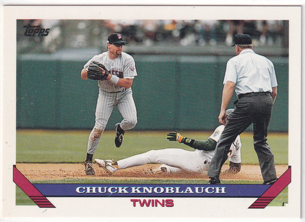1993 TOPPS #250 CHUCK KNOBLAUCH PRE PRODUCTION- MINNESOTA TWINS