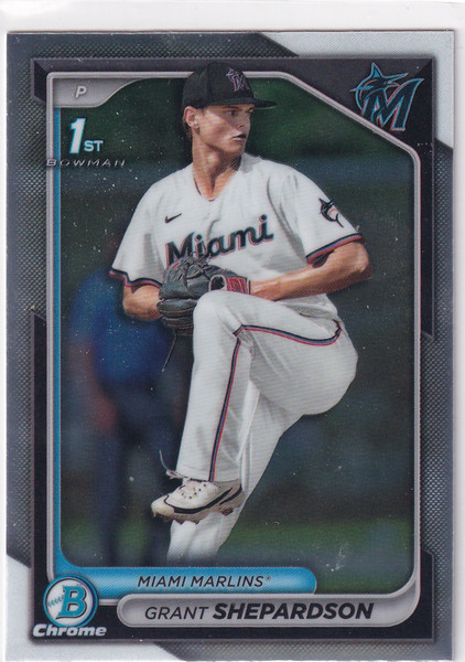 2024 BOWMAN CHROME #BDC-130 GRANT SHEPARDSON- MIAMI MARLINS