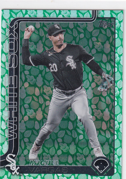 2025 TOPPS SERIES ONE #190 MIGUEL VARGAS GREEN LEAVES- CHICAGO WHITE SOX