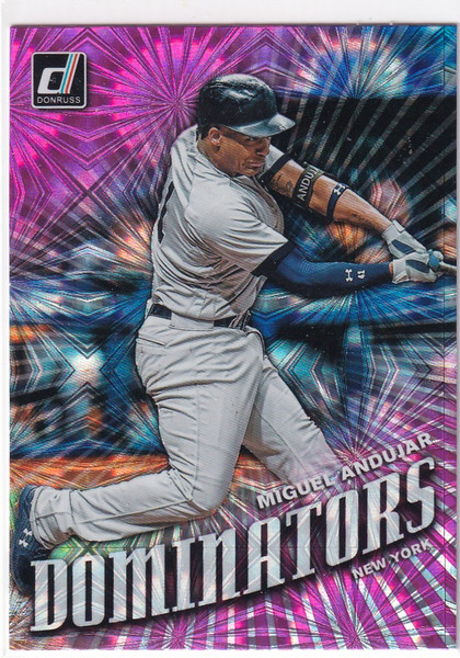 2019 DONRUSS #D7 MIGUEL ANDUJAR PINK DOMINATORS- NEW YORK YANKEES