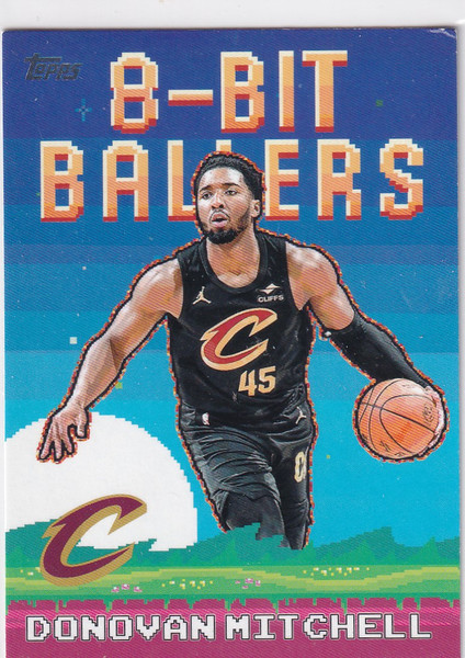 2025 TOPPS #8B-11 DONOVAN MITCHELL 8 BIT BALLERS- CLEVELAND CAVALIERS