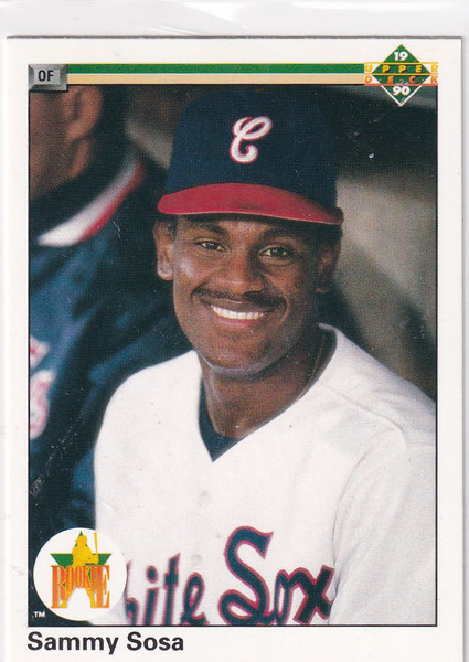 1990 UPPER DECK #17 SAMMY SOSA ROOKIE- CHICAGO WHITE SOX