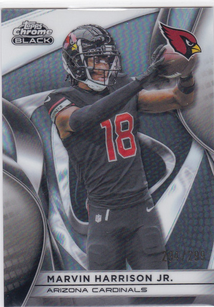 2025 Topps Chrome Black #2 Marvin Harrison Jr 294/299 Arizona Cardinals
