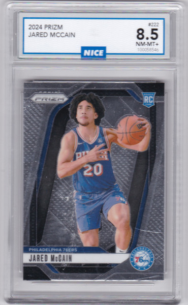 2024 Panini Prizm #222 Jared McCain RC Graded 8.5 Near MT 76ers