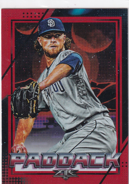 2020 TOPPS FIRE #156 CHRIS PADDACK RED- SAN DIEGO PADRES
