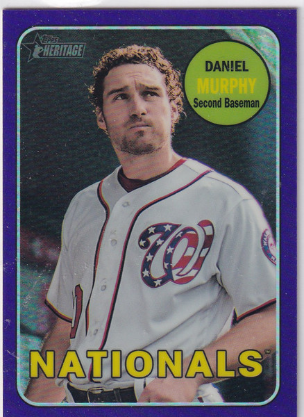 2018 TOPPS HERITAGE #THC-326 DANIEL MURPHY PURPLE- WASHINGTON NATIONALS