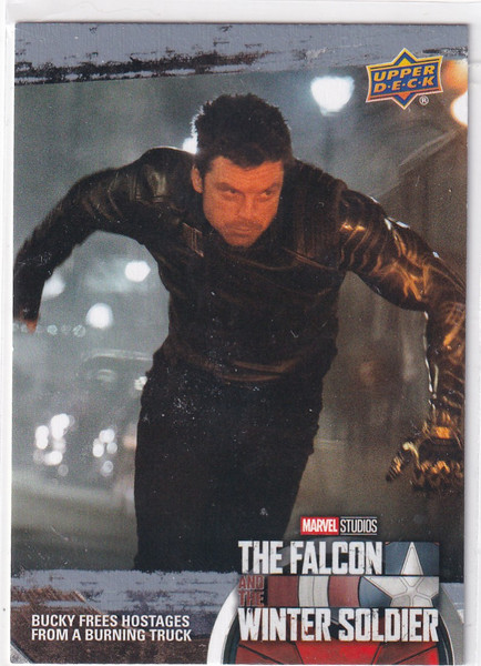 2022 UPPER DECK #80 FALCON & WINTER SOLDIER FREES HOSTAGES FROM TRUCK- MARVEL