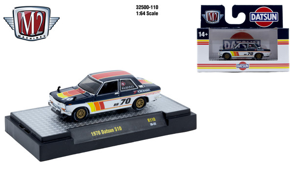 M2 Machines AutoThentics Rel 110 1:64 1970 Datsun 510