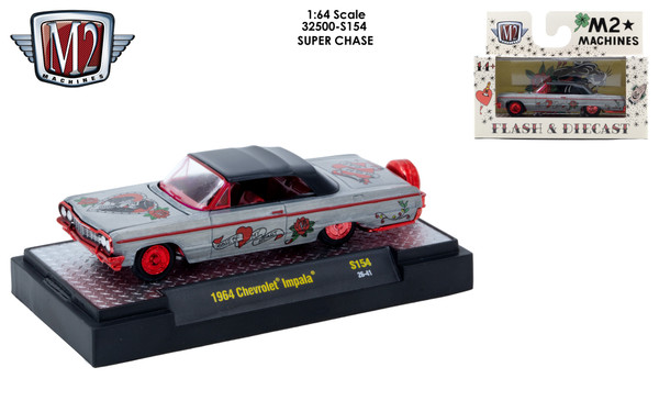 M2 Machines AutoThentics Rel S154 1:64 1964 Chevrolet Impala SUPER RAW
