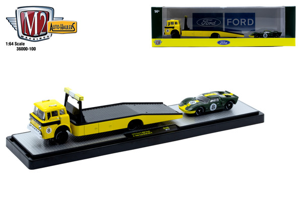 M2 Machines Auto Hauler 100 1970 Ford C-600 Truck 1966 Ford GT40 MK2