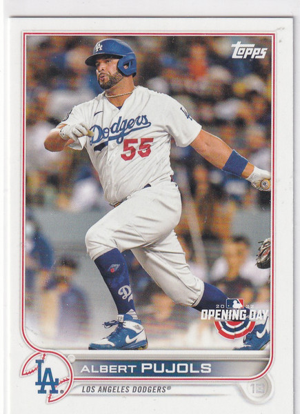 2022 TOPPS OPENING DAY #30 ALBERT PUJOLS- LOS ANGELES DODGERS