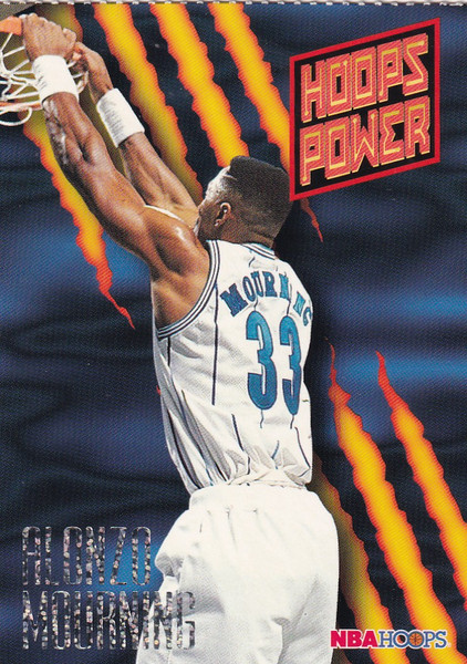 1995 SKYBOX #PR-6 ALONZO MOURNING POWER HOOPS- CHARLOTTE HORNETS