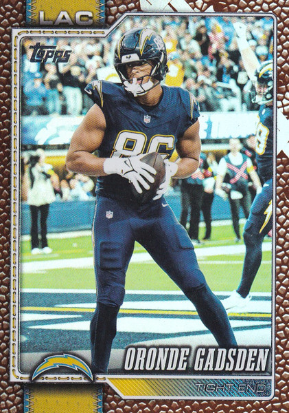 2026 TOPPS #109 ORONDE GADSDEN LEATHER- LOS ANGELES CHARGERS