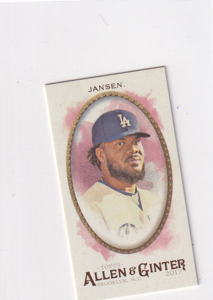 2017 TOPPS ALLEN & GINTER #336 KENLEY JANSEN MINI- LOS ANGELES DODGERS