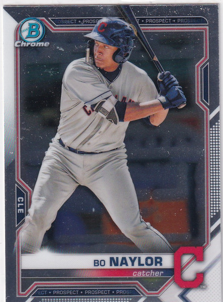 2021 BOWMAN CHROME #BCP-124 BO NAYLOR- CLEVELAND GUARDIANS