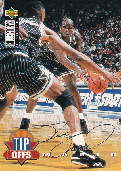 1994 UPPER DECK #184 SHAQUILLE ONEAL TIP OFF SILVER SCRIPT- ORLANDO MAGIC