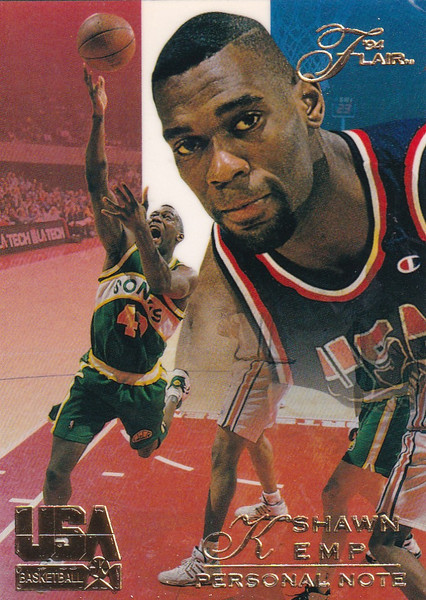 1994 FLEER #47 SHAWN KEMP PERSONAL NOTE- SEATTLE SUPERSONICS