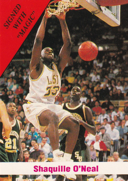 1992 SPORTS STARS USA SHAQUILLE ONEAL SIGNED WITH MAGIC- ORLANDO MAGIC