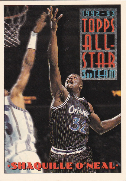 1993 TOPPS #134 SHAQUILLE ONEAL ALL STAR TEAM- ORLANDO MAGIC