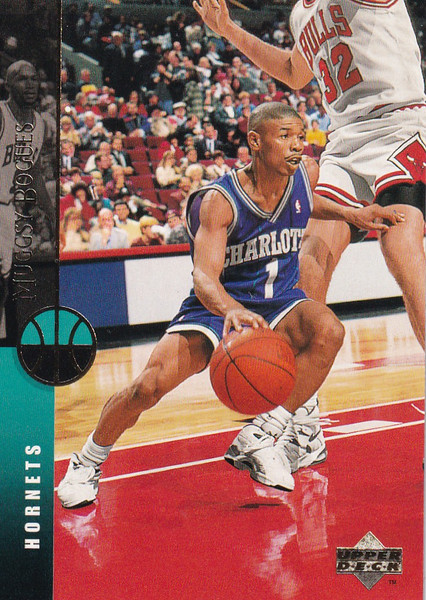 1995 UPPER DECK #208 MUGGSY BOGUES- CHARLOTTE HORNETS