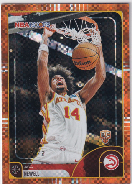 2026 NBA HOOPS #52 ASA NEWELL ORANGE X FRACTOR /25- ATLANTA HAWKS