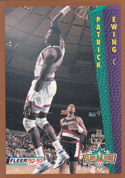 1993 FLEER #291 PATRICK EWING SLAM DUNK- NEW YORK KNICKS